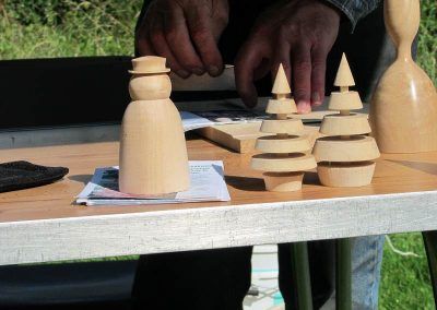 Wood turned christmas decorations