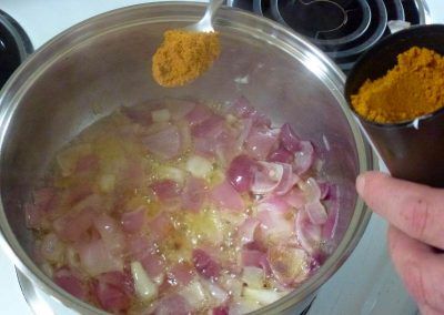 add curry powder to the coronation chicken