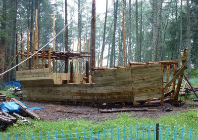 Finlaystone pirate ship being rebuilt!