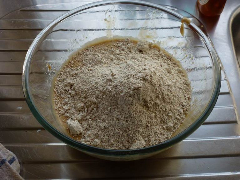 add 200g of wholemeal flour