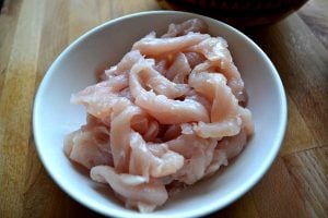 chicken strips with oil