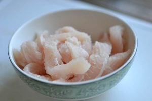 sliced sea bass