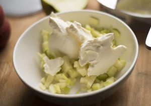 add cream cheese to apple