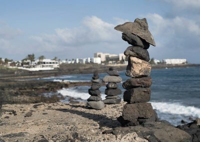 stone piles in lanzarote
