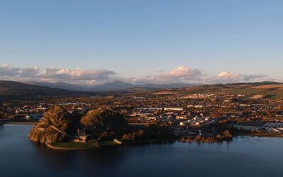 dumbarton rock dumbarton rock as seen from a drone