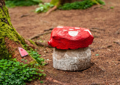 painted toadstool in finlaystone