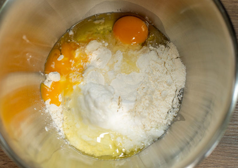 two eggs in mixing bowl