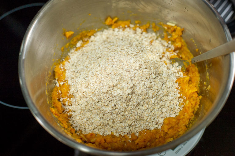 oats in mixing bowl