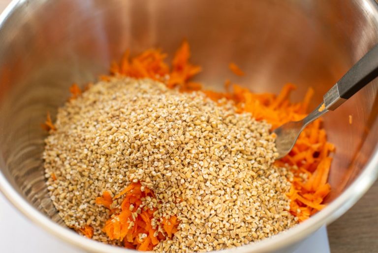 add oats to mixing bowl