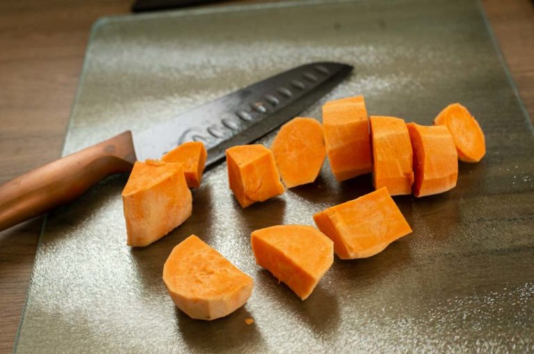 chopped sweet potato