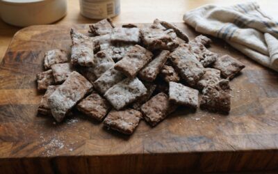 homemade dog biscuit recipe dog biscuits on a cutting board