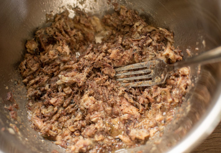 mashed sardines