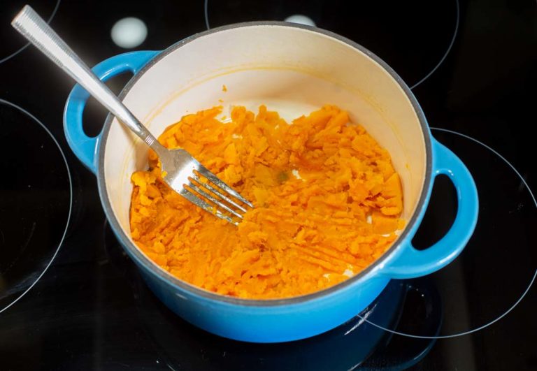 mashed sweet potato