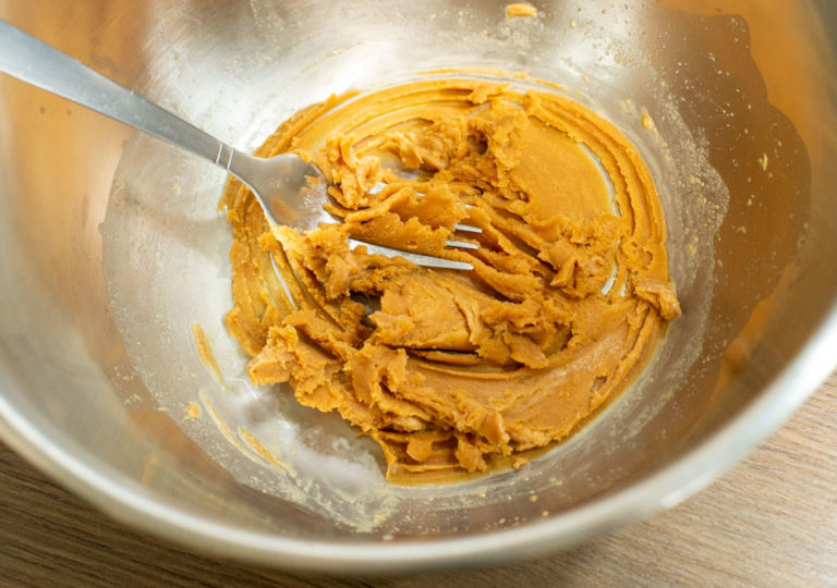 peanut butter and water mix