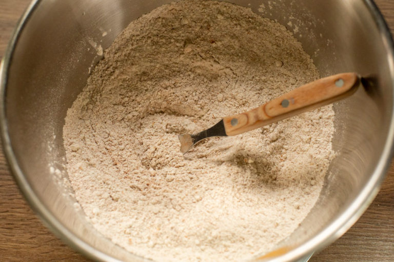 mixed dry cake ingredients