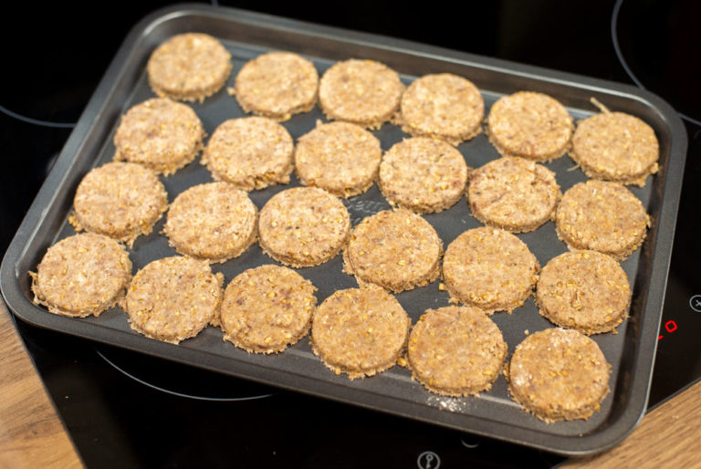 freshly baked sardine oatcakes