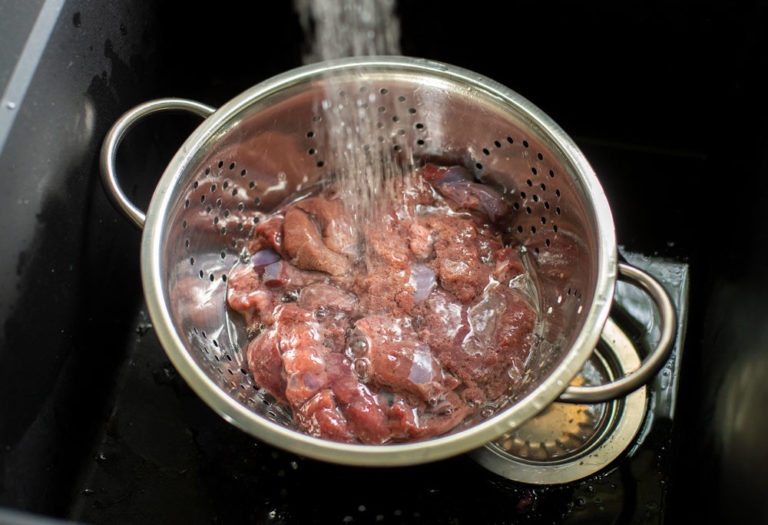 rinsing blood of liver