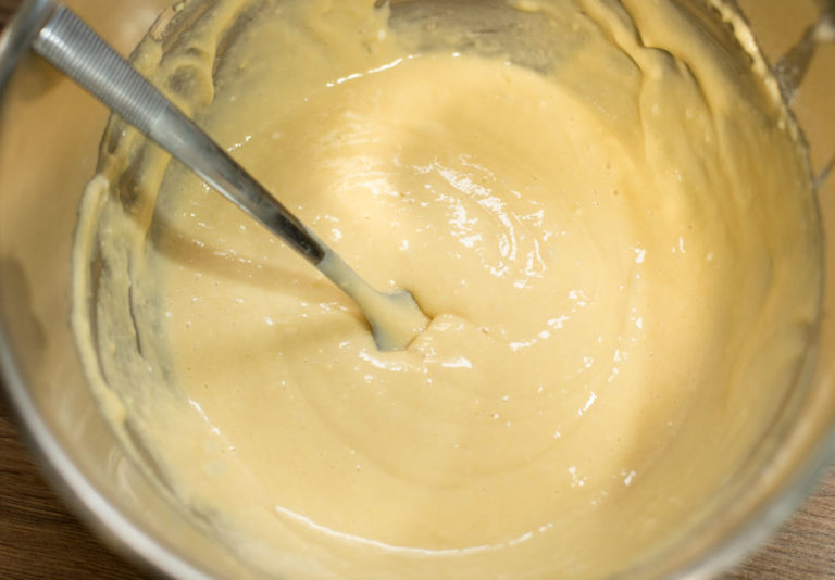 mixed dog cake batter