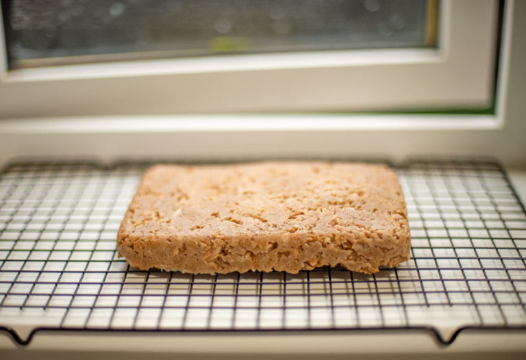 tuna loaf cooling on window sill