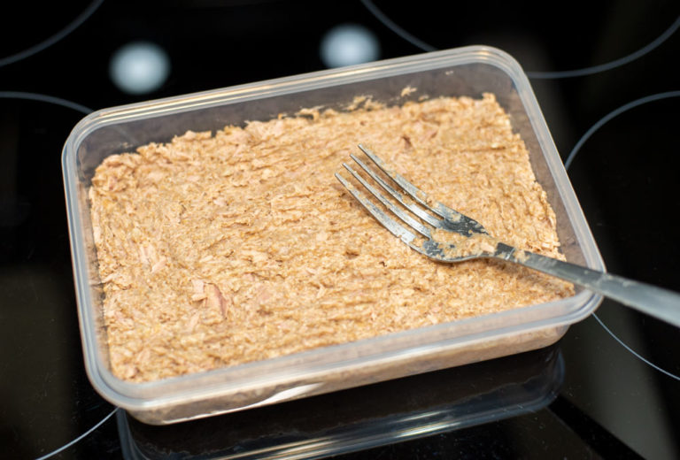 tuna loaf in a tray
