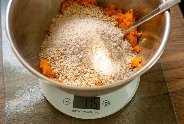 oats in mixing bowl